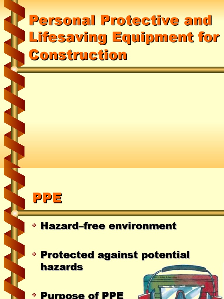 Personal Protective and Lifesaving Equipment For Construction PDF