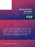 Gross Profit Method: (Estimating Inventory)