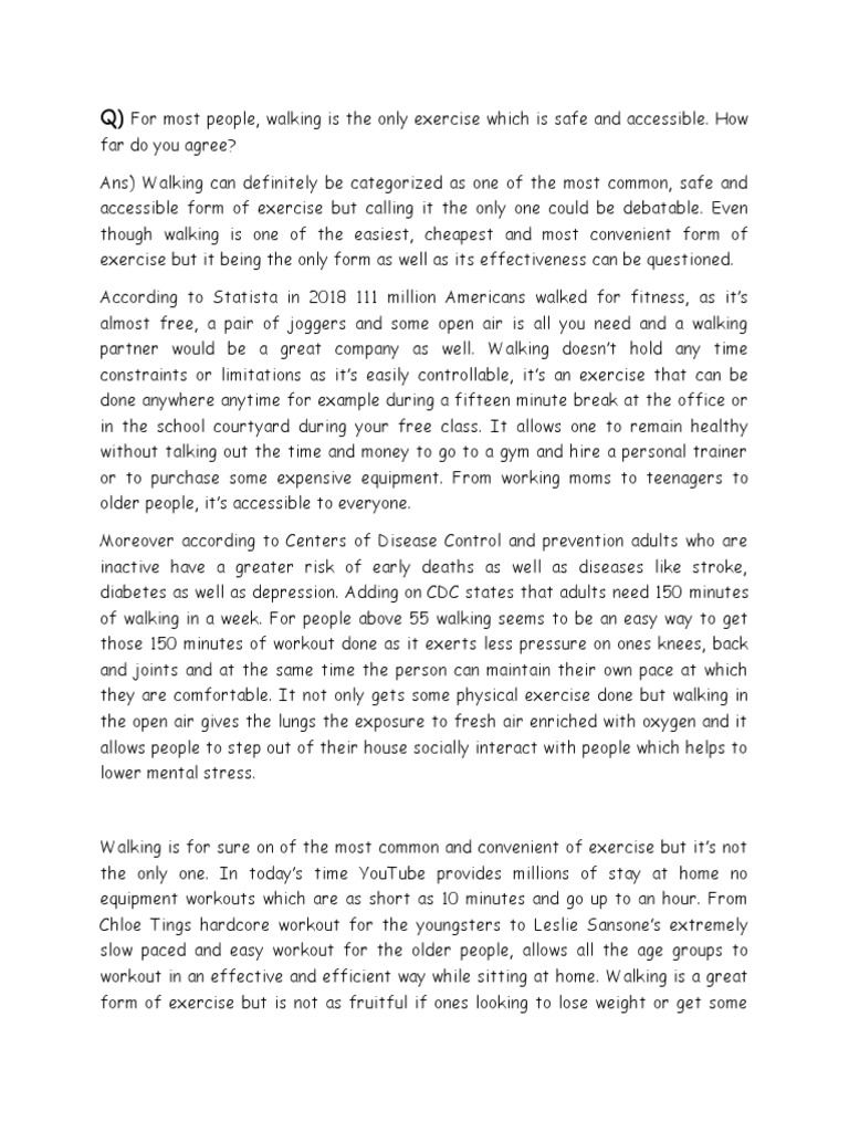 Walking Essay PDF Physical Fitness Determinants Of Health