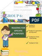 Reading For Specific Purposes: Group 6