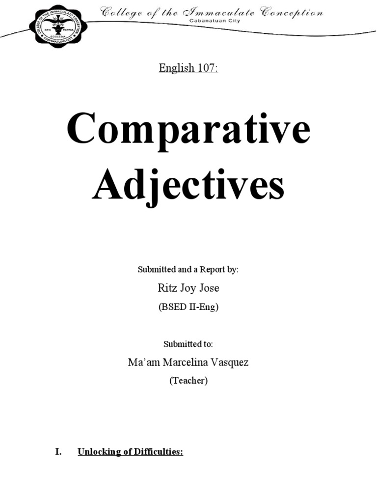 Understanding Comparative Adjectives | PDF