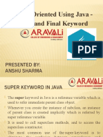 Super and Final in Java
