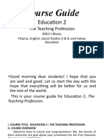 Course Guide: Education 2