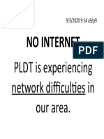 PLDT is experiencing network difficulties in our area as a result of intermittent connection.docx