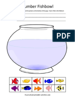 Number Fishbowl: Write The Number 3. Cut Out The Pictures at The Bottom of The Page. Paste 3 Fish in The Fishbowl