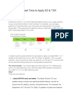 When To Apply AD & TXK Latest Patches