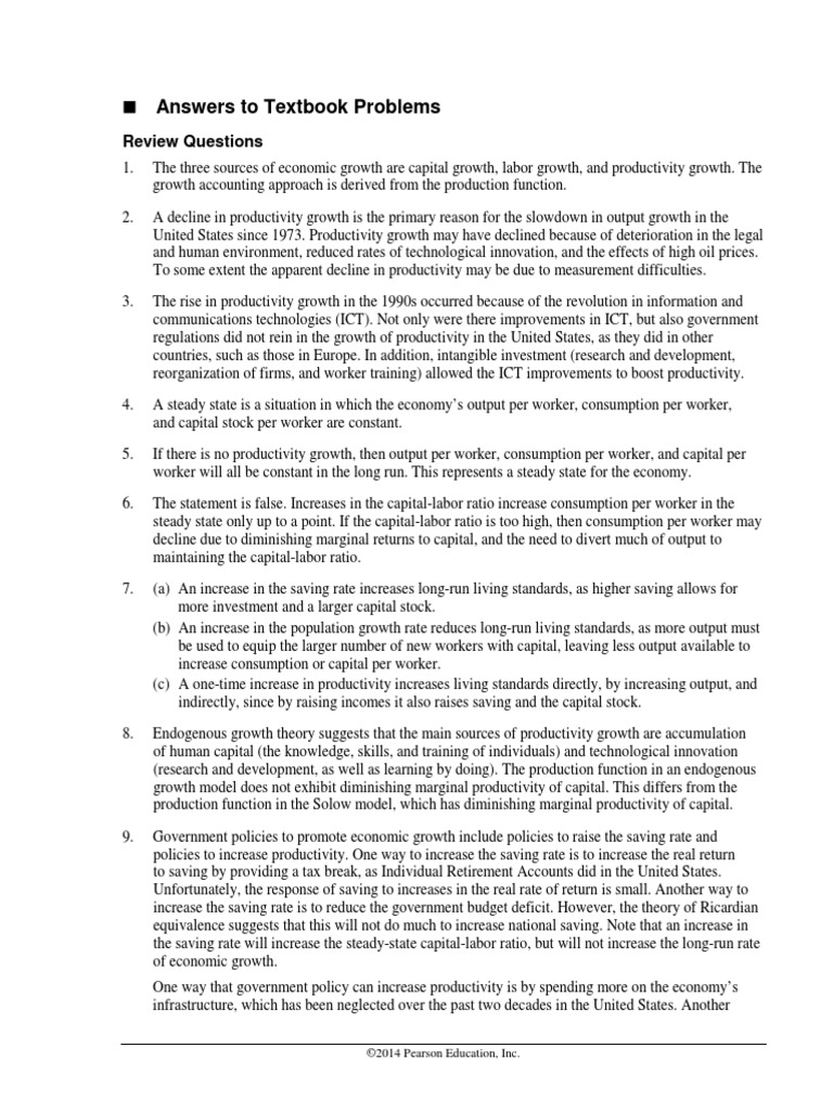 Abc 8e Answer Key CH 6 | PDF | Economic Growth | Saving