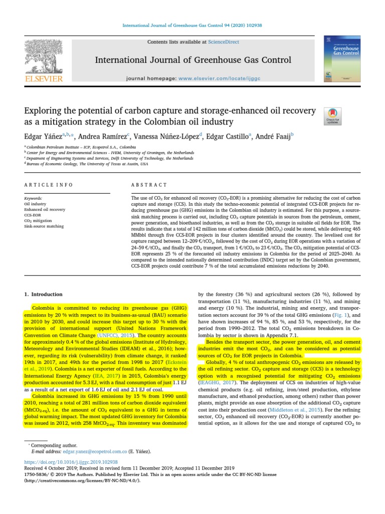 CCS Paper | PDF | Carbon Capture And Storage | Barrel (Unit)