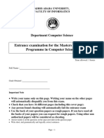 CS MSC Entrance Exam 2004 PDF