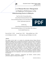The Influence of Human Resource Management Practices On Employee Performance
