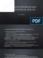 Bukti Keautentikan Dan Kemukziatan Al Qur'an
