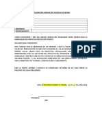 Declaración Jurada Del Valor de Vivienda