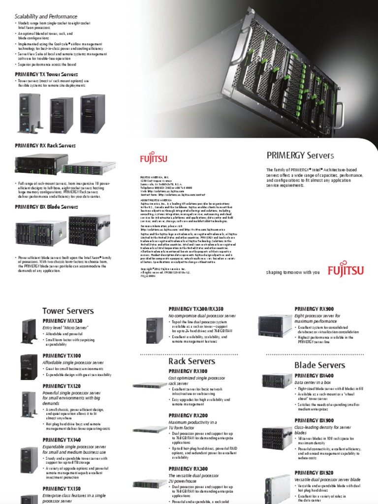 PRIMERGY Servers: Scalability and Performance | PDF | Data Center ...