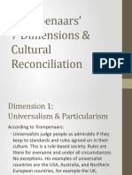 Trompenaars' 7 Dimensions & Cultural Reconciliation