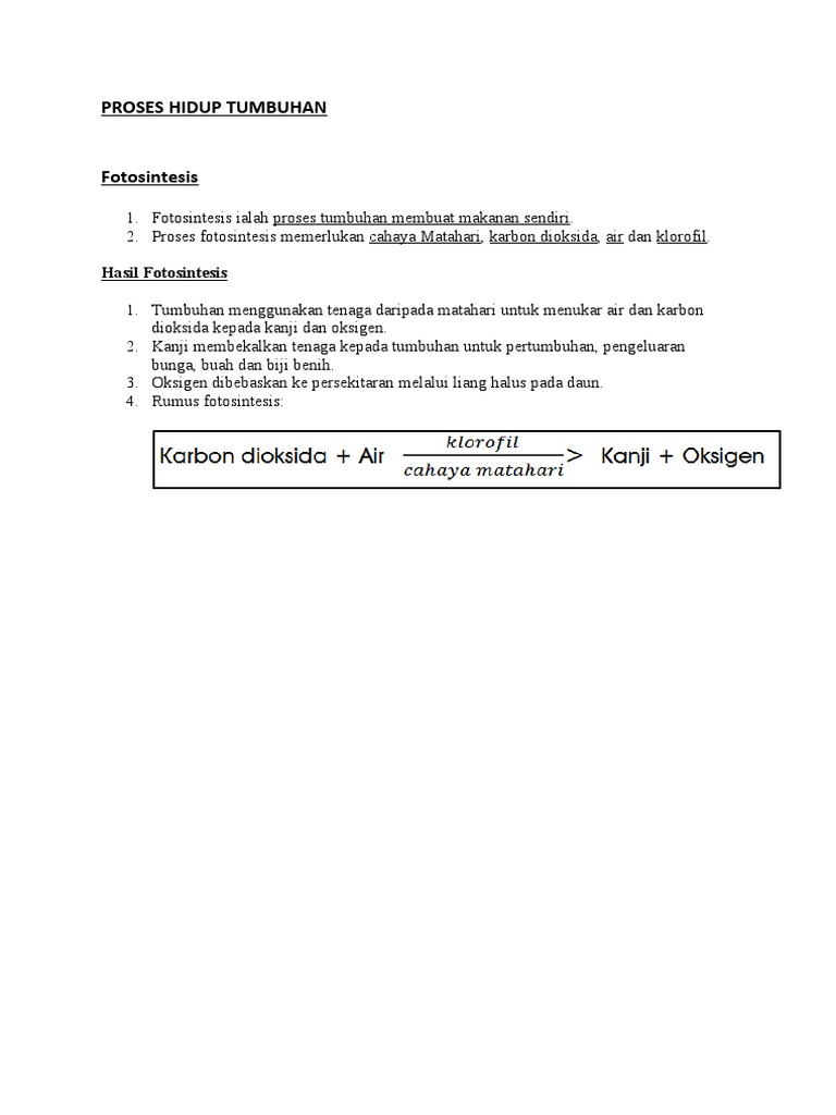 Proses Hidup Tumbuhan Pdf