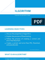 Algorithm: Prepared By: Mr. John Patrick S. Paulino