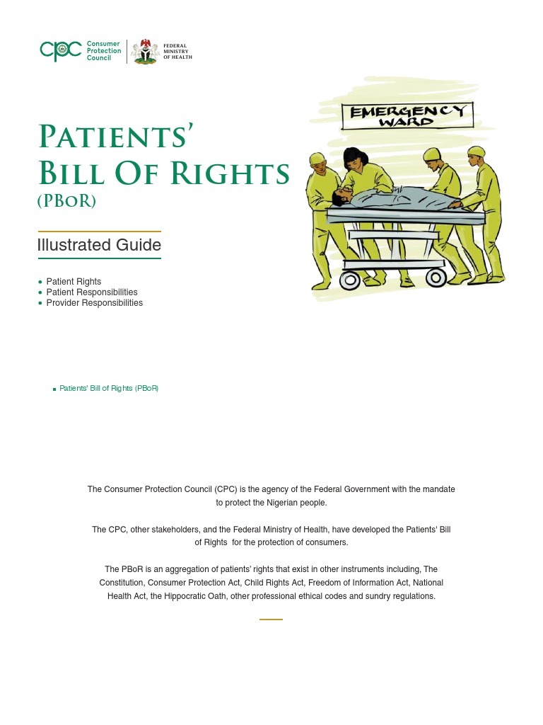 Patients' Bill of Rights Illustrated Guide PDF Patient Clinical