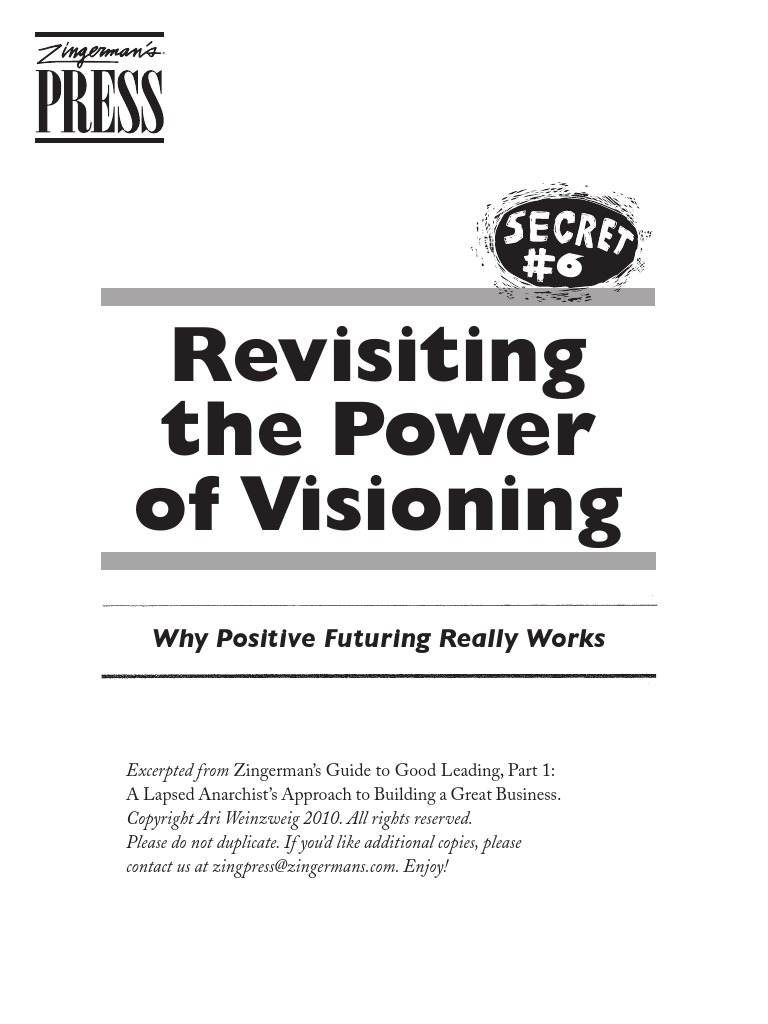 Revisiting The Power of Visioning | PDF | Strategic Planning