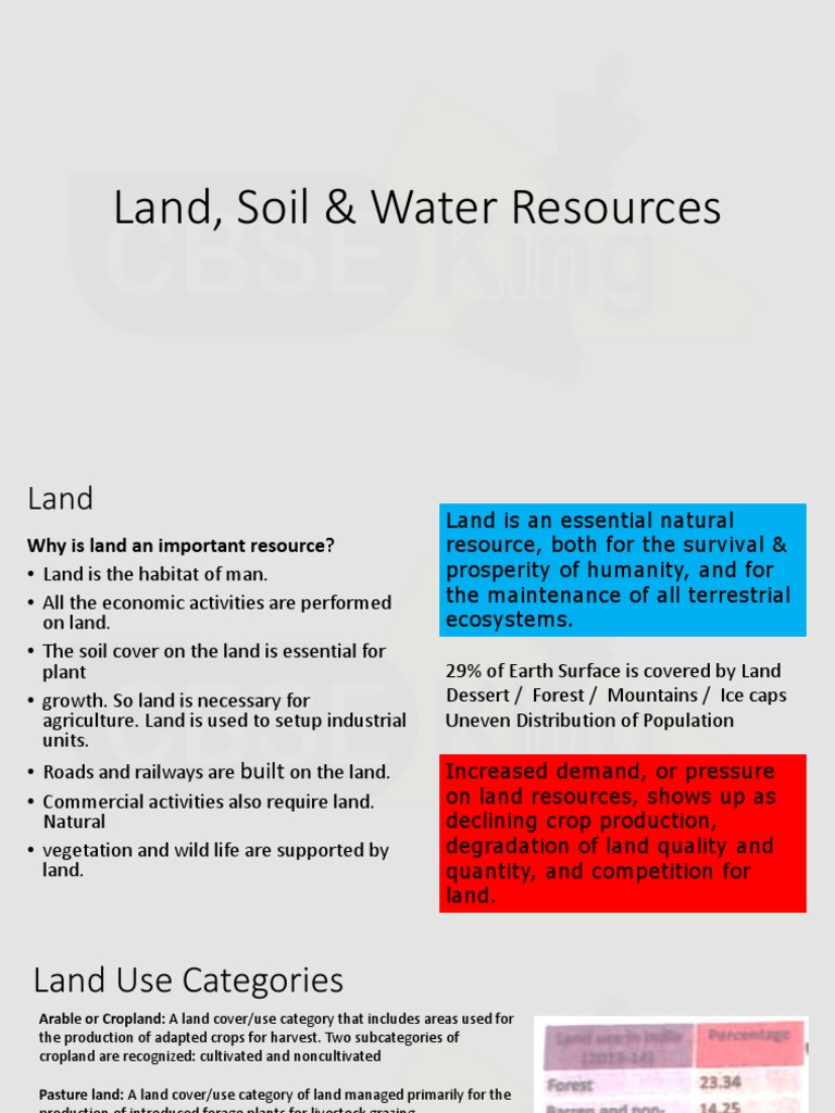 Land Soil Water Resources Pdf Pdf Water Conservation Soil