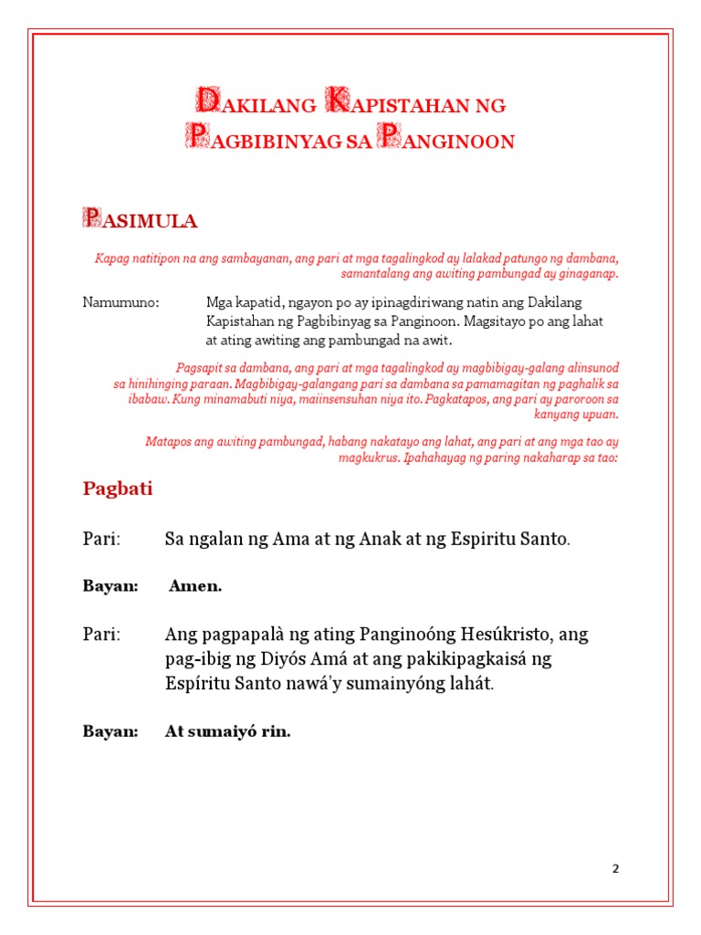 Baptism of The Lord Tagalog For Print PDF