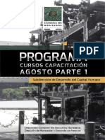  Convocatoria de cursos en PDF del mes de agosto de 2019