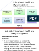 Unit IA1: Principles of Health and Safety Management