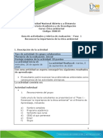 Guía de actividades y rúbrica de evaluación - Unidad 1- Fase 1 - Reconocer la importancia de la ética ambiental.pdf