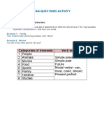 Activyty Tag Questions 29 Julio