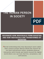 The Human Person in Society