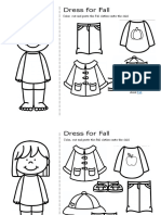 Dress For All: Color Cut and Paste The Fall Clothes Onto The Child