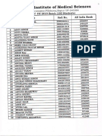 List of Students Admitted Merit Wise (UG 150, 2019)