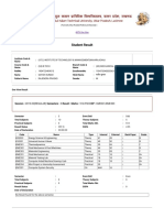 Student Result: Session: 2019-20 (REGULAR) Semesters: 3 Result: Marks: 514/950 COP: KME301, KME303