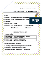 5° Temario de Clases - II Bimestre-Las Palmas