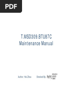 T.MSD309.BTU87C Maintenance Manual: Author: Hai Zhou Checked by