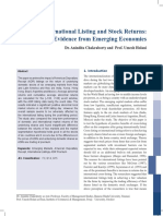 International Listing and Stock Returns: Evidence From Emerging Economies
