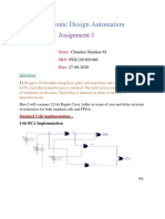 EDA 32-bit Adder Area & Delay Analysis