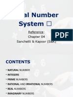 Real Number System Reference