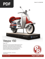 Vespa 150 Papercraft e Instrucciones de armado