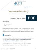Basics of Health Privacy