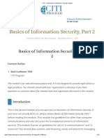 Basics Ofinformation Security, Part 2
