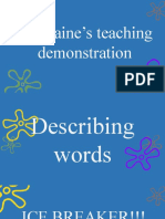 Tr. Elaine's Teaching Demonstration