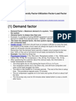 EEP Demand Factor Diversity Factor Utilization Factor Load Factor