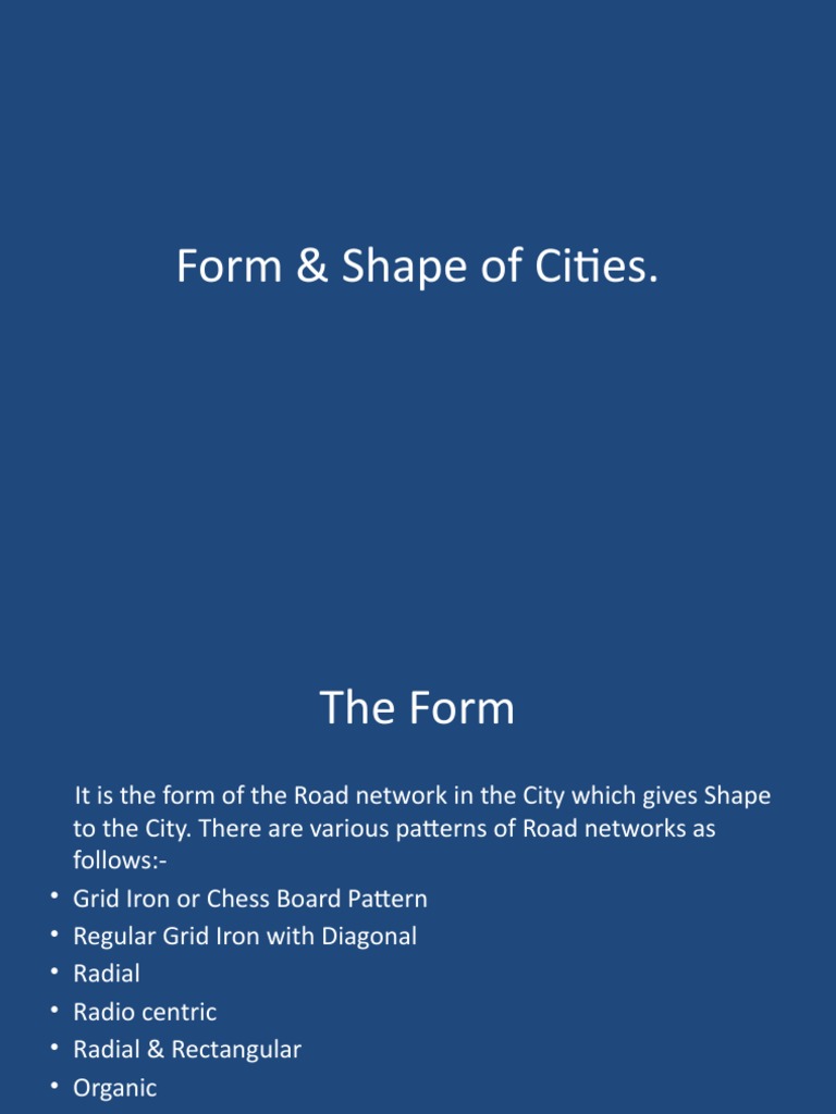 City Shapes and Road Network Patterns | PDF | Transport
