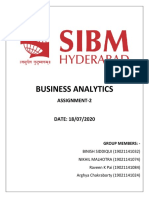 Business Analytics: Assignment-2