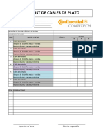 Check List Cable de Plato