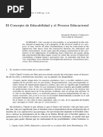 El Concepto de Educabilidad y El Proceso