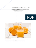 12 Beneficios de Tomar Jugo de Naranja Que Debes Conocer