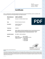 Type Approval Certificate: Manufacturer Abb Oy Drives