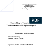Controlling of Reactor in The Production of Ethylene Glycol