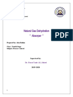 Natural Gas Dehydration " Absorper ": Prepared By: Alaa Rahim Class: Fourth Stage Subject: Process Control